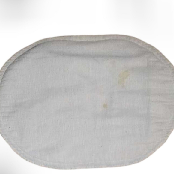 Handmade Sage Checkered Oval Linen Table Placemats Set Of 8 - Picture 5 of 5